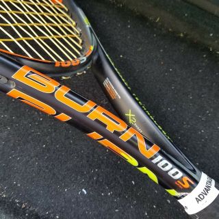 RARE 2 Wilson Burn 100S X2 Shaft Tennis Racket 100 sq.  in.  Grip 4 1/4 GD 3