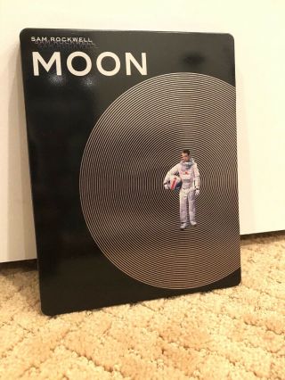 Moon Blu - Ray Steelbook [uk] Oos/oop Rare Region Duncan Jones Sam Rockwell