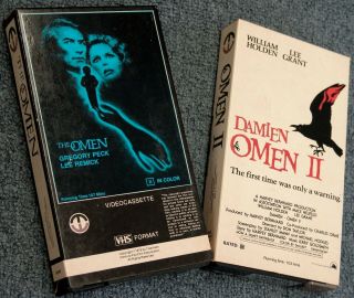 Omen & Omen 2 Set Vhs Video Movie Rare & R - Rated Magnetic Horror
