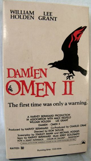 Omen & Omen 2 Set VHS Video Movie Rare & R - rated Magnetic Horror 5