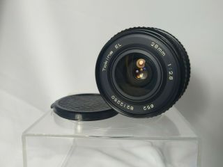 Rare Tokina El 28mm F/2.  8 Wide - Angle Lens (for M42 Screw Mount) (with Caps)