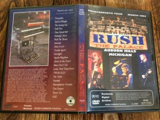 Dvd Rush Live Counterparts Tour 1994 Geddy Lee Neil Peart Alex Lifeson Rare