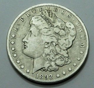 1892 - O Morgan Dollar Low Mintage,  Rare,  Key Date $1 Silver Coin,