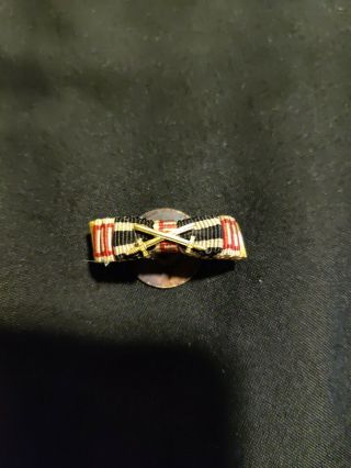 Rare Ww1 German Ribbon Cloth Lapel Button Pin Wwi Award Selsian Eagle