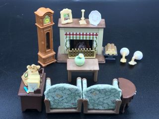 Calico Critters Sylvanian Families Vintage Drawing Room Living Room Set Rare Htf