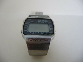 RARE Seiko A358 5000 Toyota Cup digital LCD display wrist watch; Football 1980 ' s 4