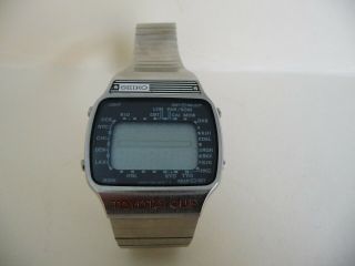 RARE Seiko A358 5000 Toyota Cup digital LCD display wrist watch; Football 1980 ' s 5