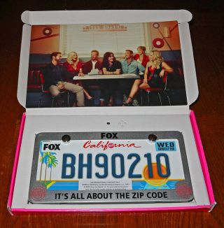 Bh90210 Promotional Press Kit License Plate In Theme Song Box Rare