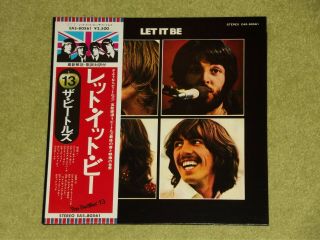 The Beatles Let It Be - Rare 1976 Japan Vinyl Lp,  Obi (eas - 80561)