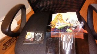Rare Nintendo Ghost Lion Instruction Booklet Nes Rpg Kemco With Poster