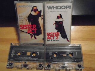 Rare Oop Sister Act 1 2 Cassette Tape Soundtrack Whoopi Goldberg Aretha Franklin