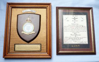 Rare Battle Of Britain Rcaf Commemorative Plaque - Canadian Flying Officer Kia