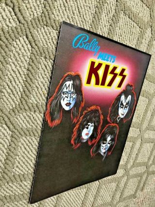 rare KISS Pinball FLYER Bally 1979 Brochure Rock And Roll NOS 2