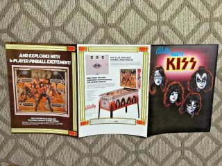 rare KISS Pinball FLYER Bally 1979 Brochure Rock And Roll NOS 4