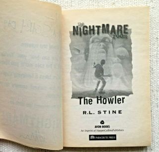 R.  L.  STINE SIGNED BK THE NIGHTMARE ROOM THE HOWLER RARE AUTOGRAPH 2001 3