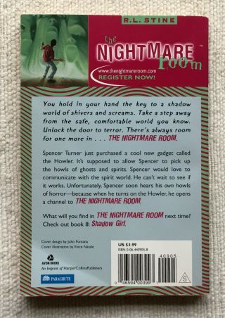 R.  L.  STINE SIGNED BK THE NIGHTMARE ROOM THE HOWLER RARE AUTOGRAPH 2001 4