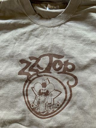Zz Top Ultra Rare X - Large Tour Shirt Celebrating 1975 Tour Billy Gibbons Blues
