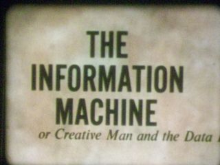 16mm Information Machine ' 58 Eames IBM RARE Bernstein John Whitney animated 2