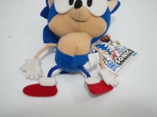 Sonic The HedgeHog SEGA 1991 STRINGY Plush TAG Toy Doll Japan Rare 3
