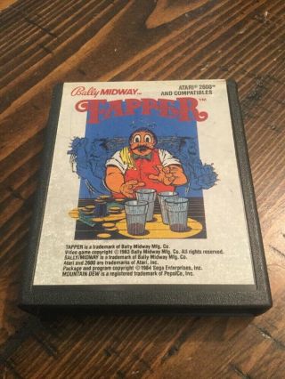 Atari 2600 Game Tapper Atari 2600 Video Game Cartridge Only.  Rare 1983 - 1984
