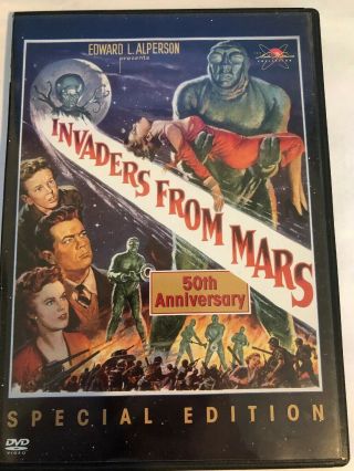 Invaders From Mars Rare Sci - Fi Dvd Arthur Franz 1953 Like Rare Oop