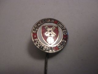 Rare Old Rotherham United Football Club Enamel Stick Pin Badge By C.  R.  Moore Ltd