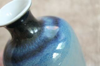 Rare Lladro bud vase made in Spain in blues and greys 8