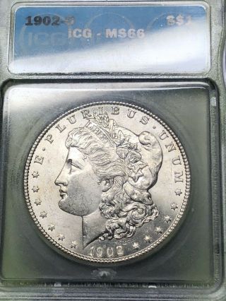 (ms66) 1902 - O Morgan Silver Dollar - Flawless Frosty Gem,  Rare At This Grade