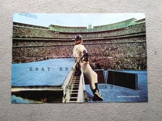 Rare Orig.  Fan Club 1975 Dodger Stadium Elton John Concert Wall Poster