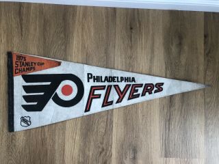 Vintage Philadelphia Flyers 1970’s Stanley Cup Nhl Pennant Rare