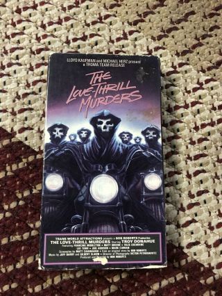 The Love Thrill Murders Vhs Vestron Video Very Rare Obscure Horror Troma Cool