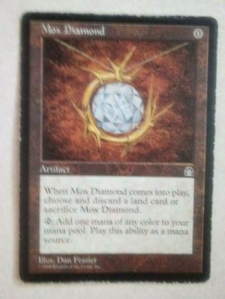 Mtg Mox Diamond Magic The Gathering Artifact Stronghold 1998 Mp English Tracking
