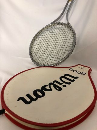 Rare Vintage Wilson T2000 Tennis Racquet - Light 4 1/2 With Cover - Almost