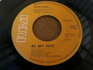 David Bowie - Be My Wife - Rare Japan 7 " Rca 1977 1st Pressing Vinyl Single Ex