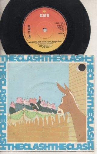 The Clash Rare 1978 Uk Only 7 " Oop Cbs Punk P/c Single " English Civil War "