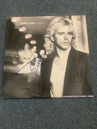 Tommy Shaw Autographed Vinyl Cover Album Styx What If Rare V167