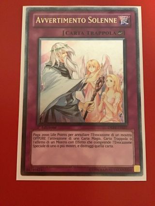 Yu - Gi - Oh Italian Solemn Warning Ultimate Rare 1st Edition Near (drev - En077)