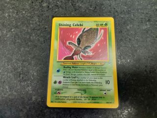 Shining Celebi Holo Rare Triple Star Pokemon Card Wotc Neo Destiny 106/105 Nm