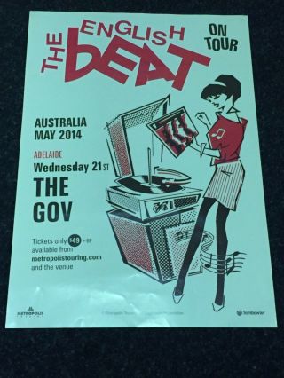 The English Beat: Rare Aussie/oz A3 Size Promo Tour/concert/gig Poster