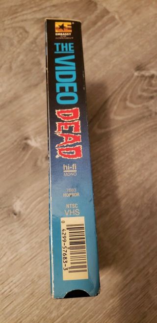 The Video Dead VHS - Rare Embassy Video Low Budget Zombie Movie 4