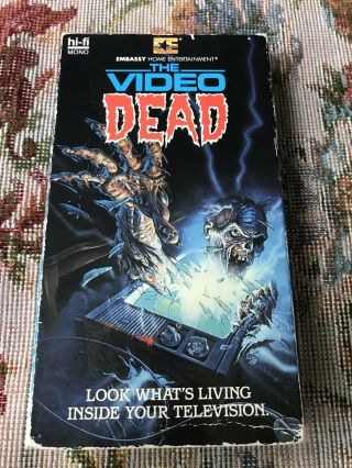 The Video Dead Vhs Horror Rare Zombies Embassy