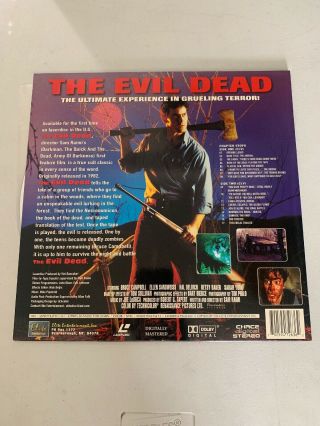 1998 Elite Entertainment THE EVIL DEAD Laserdisc Sam Raimi Rare Horror Zombie 2