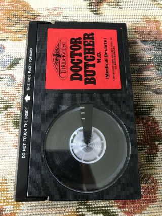 Doctor Butcher M.  D.  aka Zombie Holocaust BETA VHS horror rare Big Box Thriller 3