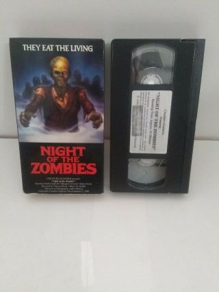 Night Of The Zombies (vhs,  1996) Extremely Rare & Oop Horror Movie