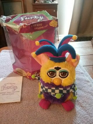 1999 Furby Special Edition " Target " With Dictionary Rare Model 70 - 899