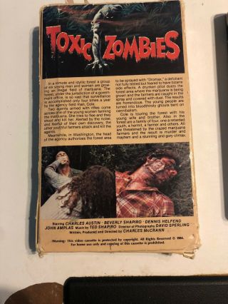 Toxic Zombies VHS Videatrics OOP Rare 3
