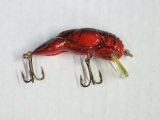 Rebel Crawfish F7640 Very Rare Square Bill Texas Red Color