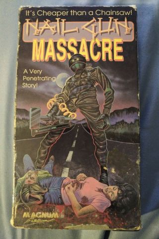 Nail Gun Massacre - Vhs 1987,  Rare Magnum Entertainment Label Release