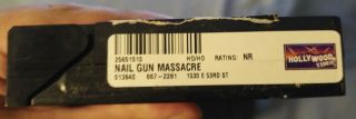Nail Gun Massacre - VHS 1987,  RARE Magnum Entertainment label release 6