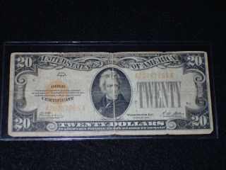 Gold Certificate Reserve Note $20 Twenty Dollars 1928 Gold Coin On Demand,  Rare
